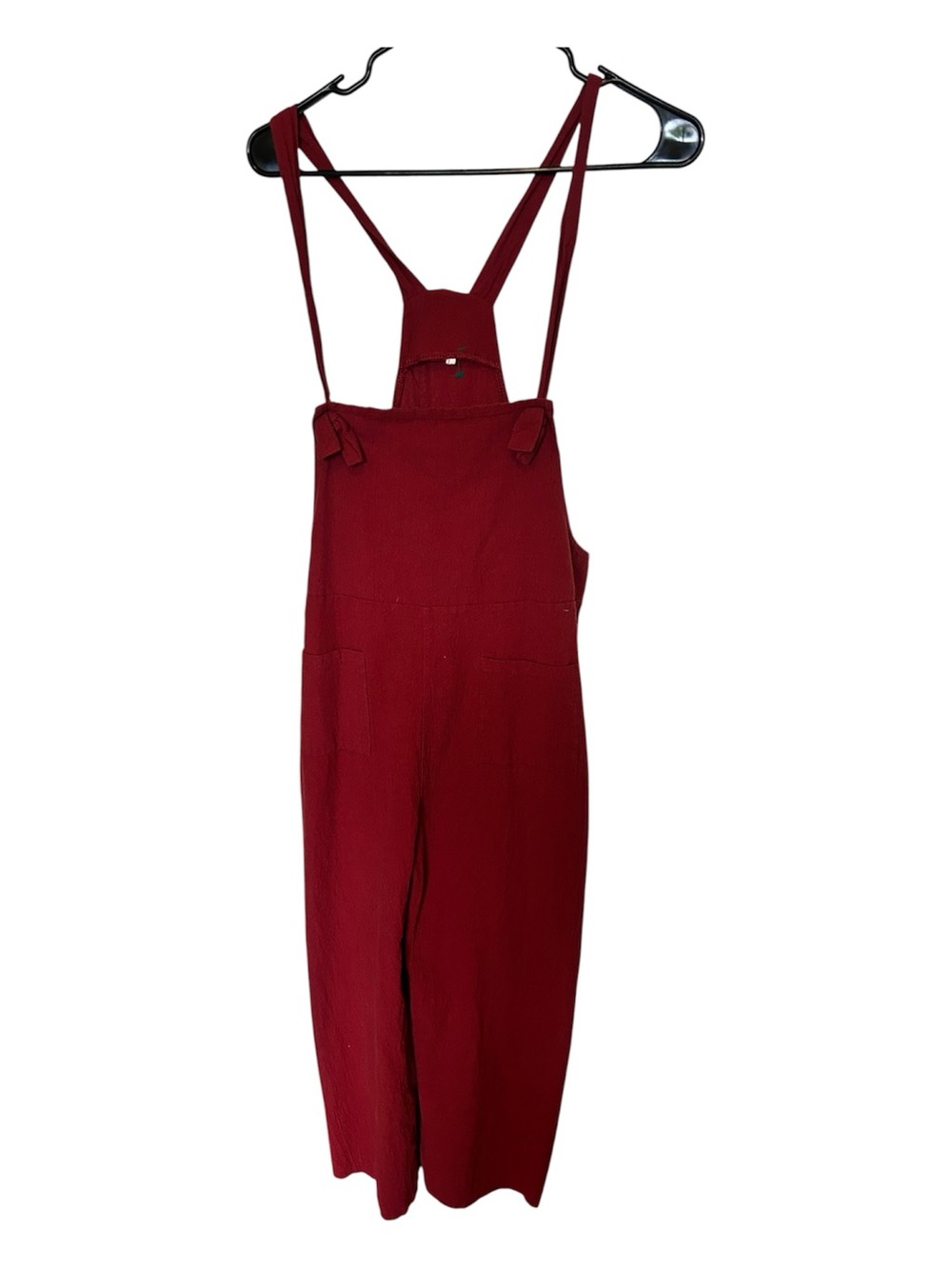 Red Sleeveless Overalls Jumpsuit